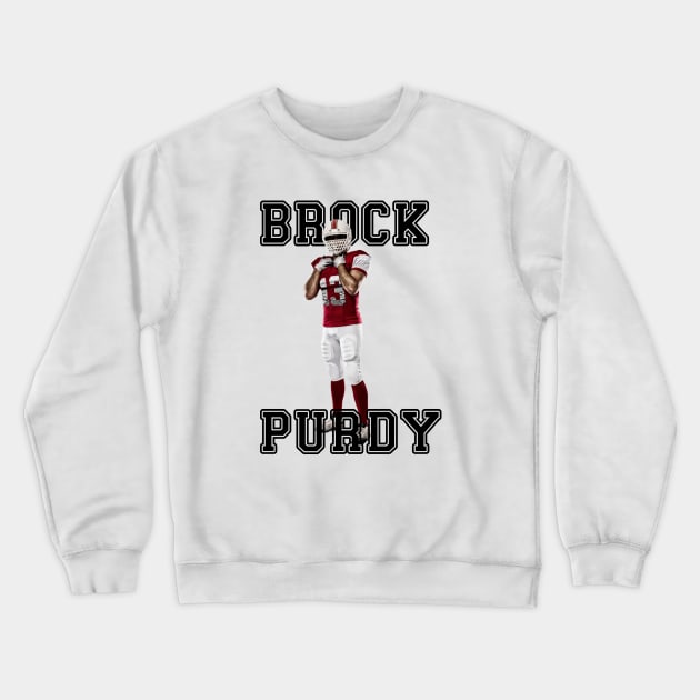 Brock Purdy American Football Quarterback Crewneck Sweatshirt by Bluesman Design